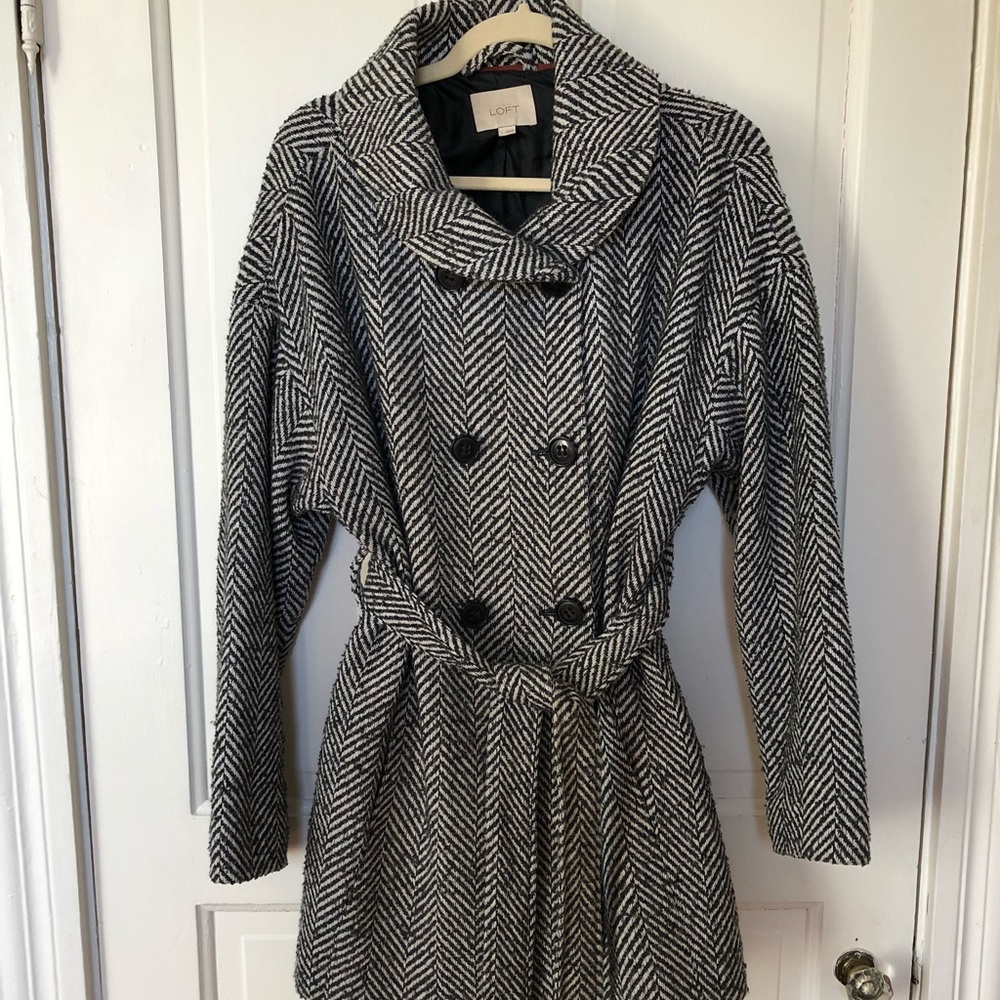LOFT herringbone coat